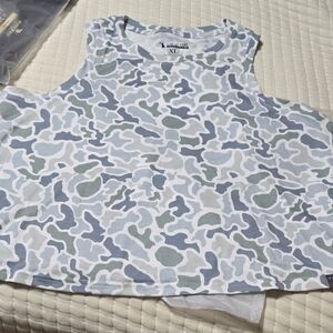 White Camouflage Muscle Tee